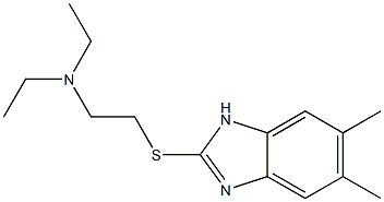 2-(2-(diethylamino)ethyl)thio-5,6-dimethylbenzimidazole Structure
