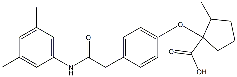 1-(4-(((3,5-dimethylanilino)carbonyl)methyl)phenoxy)-2-methylcyclopentanecarboxylic acid