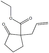 2-allyl-2-carboethoxycyclopentanone 化学構造式