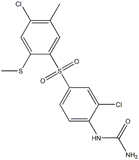 4-((4-chloro-5-methyl-2-methylthiophenyl)sulphonyl)-N-(chlorophenyl)urea