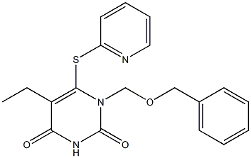 1-benzyloxymethyl-5-ethyl-6-(alpha-pyridylthio)uracil|