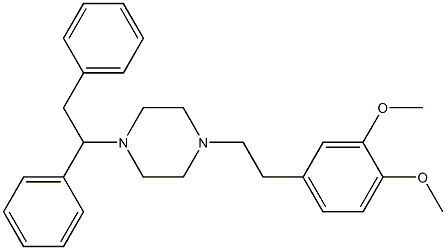 1-(1,2-diphenyl)ethyl-4-(2-(3,4-dimethoxyphenyl)ethyl)piperazine