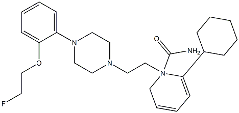 N-(2-(4-(2-(2'-fluoroethoxy)phenyl)-1-piperazinyl)ethyl)-N-(2-pyridinyl)cyclohexane carboxamide Struktur