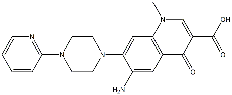 6-amino-1,4-dihydro-1-methyl-7-(4-(2-pyridyl)piperazin-1-yl)-4-oxo-1H-quinoline-3-carboxylic acid