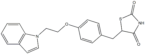  5-((4-(2-(1-indolyl)ethoxy)-phenyl)methyl)thiazolidine-2,4-dione