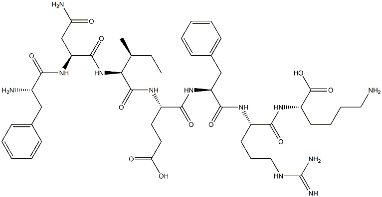 phenylalanyl-asparaginyl-isoleucyl-glutamyl-phenylalanyl-arginyl-lysine Structure