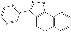 4,5-dihydro-3-(2-pyrazinyl)naphtho(1,2-c)pyrazole 结构式