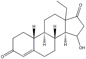 13-ethyl-15-hydroxygon-4-ene-3,17-dione 化学構造式