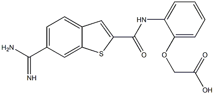  2-(((6-amidinobenzothiophene-2-yl)formamido)phenyloxy)acetic acid