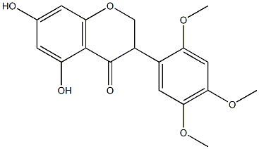 5,7-dihydroxy-2',4',5'-trimethoxyisoflavanone,,结构式
