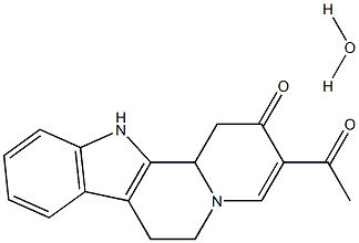 3-Acetyl-1,6,7,12b-tetrahydroindolo(2,3-a)quinolizin-2(12H)-one monohydrate