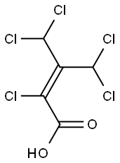 3-(DICHLOROMETHYL)-2,4,4-TRICHLORO-2-BUTENOICACID Structure