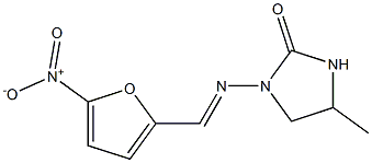 4-METHYL-1-((5-NITROFURFURYLIDIENE)AMINO)-2-IMIDAZOLIDINONE Structure