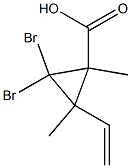 DIBROMOVINYL-DIMETHYL-CYCLOPROPANECARBOXYLICACID Struktur