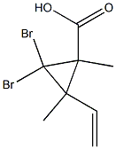 DIBROMOVINYL-DIMETHYL-CYCLOPROPANECARBOXYLICACID,,结构式