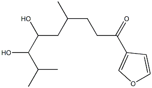 1-NONANONE,6,7-DIHYDROXY-4,8-DIMETHYL-1-(3-FURYL)-,,结构式