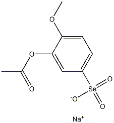 SODIUM3-ACETOXY-4-METHOXYBENZOLSELENONATE Structure