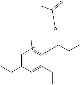 3,5-DIETHYL-1-METHYL-2-PROPYLPYRIDINIUMACETATE,,结构式