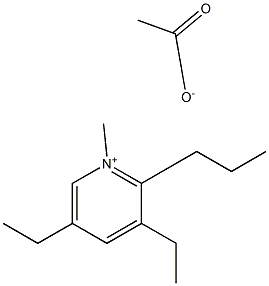 3,5-DIETHYL-1-METHYL-2-PROPYLPYRIDINIUMACETATE 化学構造式