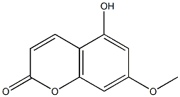 5-HYDROXY-7-METHOXYCOUMARIN 结构式