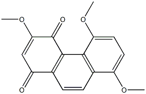 3,5,8-TRIMETHOXY-1,4-PHENANTHRENEQUINONE,,结构式
