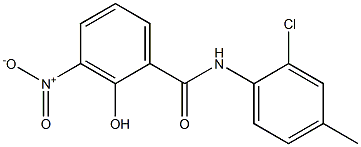 2'-CHLORO-4'-METHYL-3-NITROSALICYLANILIDE 结构式