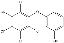 3-(2,3,4,5,6-PENTACHLOROPHENOXY)PHENOL 化学構造式