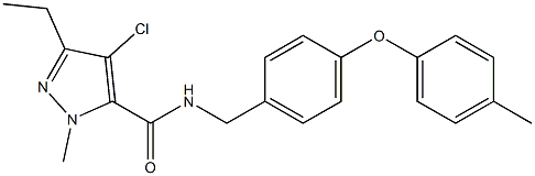 4-CHLORO-3-ETHYL-1-METHYL-N-(4-(PARA-TOLYLOXY)BENZYL)PYRAZOLE-5-CARBOXAMIDE 化学構造式