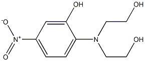 N,N-BIS(2-HYDROXYETHYL)-2-AMINO-5-NITROPHENOL 化学構造式