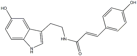 N-(PARA-COUMAROYL)SEROTONIN Structure