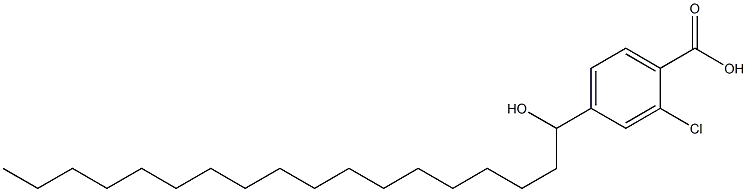 2-CHLORO-4-(1-HYDROXY-OCTADECYL)BENZOICACID Structure