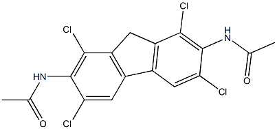 1,3,6,8-TETRACHLORO-2,7-DIACETAMIDOFLUORENE,,结构式