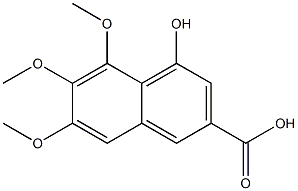 6,7,8-TRIMETHOXY-1-HYDROXY-3-NAPHTHOICACID,,结构式