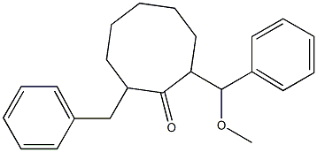 2-BENZYL-8-(ALPHA-METHOXYBENZYL)-CYCLOOCTANONE Struktur