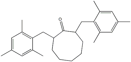 2,8-BIS(2,4,6-TRIMETHYLBENZYL)-CYCLOOCTANONE Structure