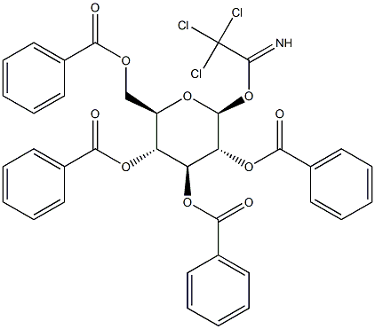 2,3,4,6-tetra-O-benzoyl-b-D-glucopyranosyl trichloroacetimidate,,结构式
