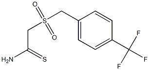 2-{[(4-TRIFLUOROMETHYL)BENZYL]SULPHONYL}ETHANETHIOAMIDE 化学構造式
