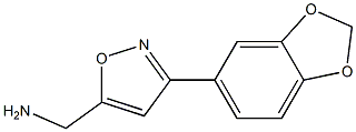 (3-Benzo[1,3]dioxol-5-yl-isoxazol-5-yl)methylamine 化学構造式