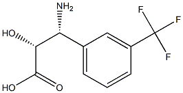 (2R,3R)-3-Amino-2-hydroxy-3-(3-trifluoromethyl-phenyl)-propanoic acid Struktur