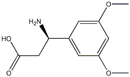 (R)-3-Amino-3-(3,5-dimethoxy-phenyl)-propanoic acid,,结构式