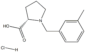 (R)-alpha-(3-methyl-benzyl)-proline hydrochloride Struktur