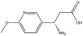 (S)-3-Amino-3-(6-methoxy-3-pyridyl)-propanoic acid,,结构式