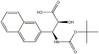 N-Boc-(2S,3S)-3-Amino-2-hydroxy-3-naphthalen-2-yl-propanoic acid Struktur
