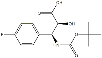 N-Boc-(2S,3S)-3-Amino-3-(4-fluoro-phenyl)-2-hydroxy-propanoic acid Structure