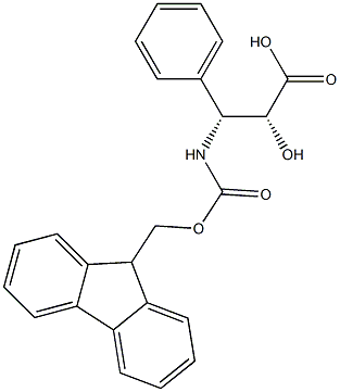 N-Fmoc-(2R,3R)-3-Amino-2-hydroxy-3-phenyl-propanoic acid 结构式