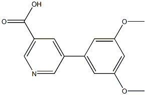 5-(3,5-Dimethoxyphenyl)-nicotinic acid 结构式