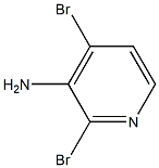 3-Amino-2,4-dibromopyridine 化学構造式