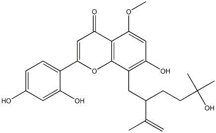 2-(2,4-dihydroxyphenyl)-7-hydroxy-8-(5-hydroxy-5-methyl-2-prop-1-en-2-yl-hexyl)-5-methoxy-chromen-4-one