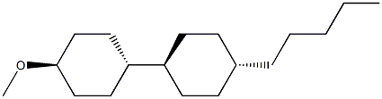 Trans-4-(trans-4-pentylcyclohexyl)cyclohexyl methyl ether,,结构式