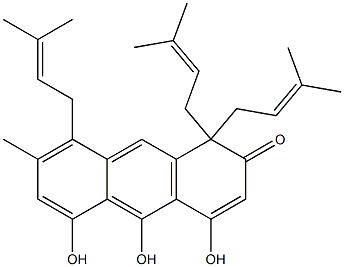 4,5,10-trihydroxy-7-methyl-1,1,8-tris(3-methylbut-2-enyl)anthracen-2-one